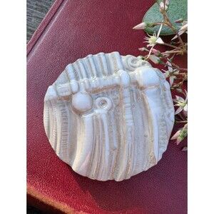 Vintage Artisan Ceramic Brooch; Beachy Abstract Pin